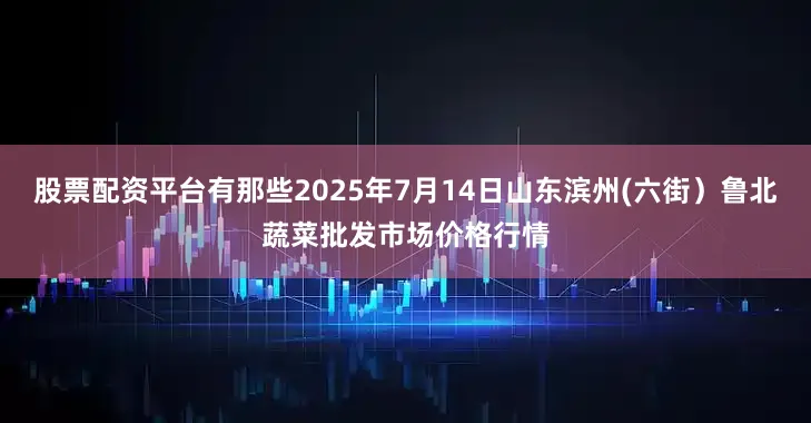 股票配资平台有那些2025年7月14日山东滨州(六街）鲁北蔬菜批发市场价格行情